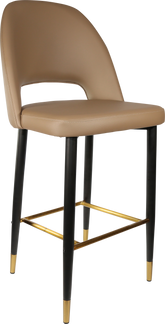 Durafurn Semifreddo Stool with Black Metal 750h Legs